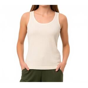 NEW FRENCH KYSS solid tank top in ivory